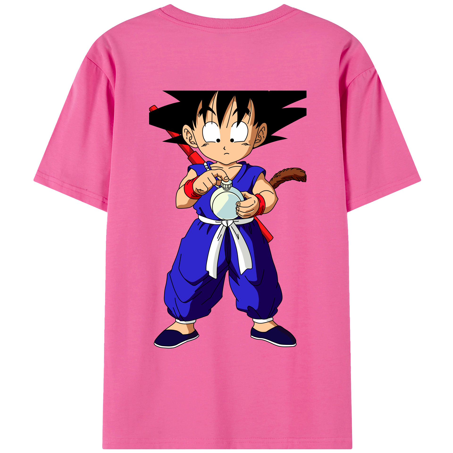 （画像用） ドラゴンボール 孫悟空（そん ごくう）Son Goku カカロット DRAGON BALL Kakarotto レディース半袖Tシャツ(バックプリント)